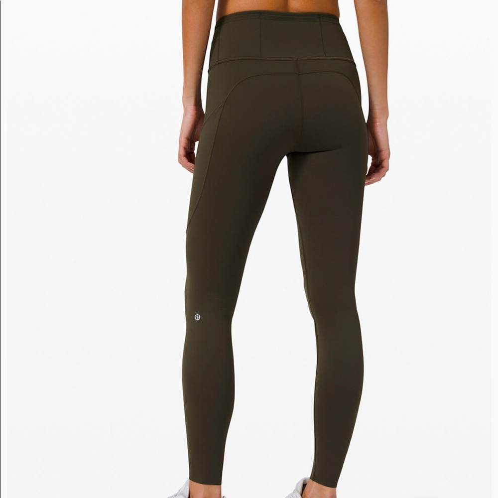 Fast and Free Tight 28” Dark Olive Leggings, Sz6